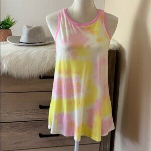 nwt // soulcycle x sundry tie dye trapeze tank top